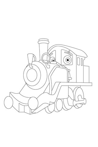 Old Puffer Pete Coloring Page